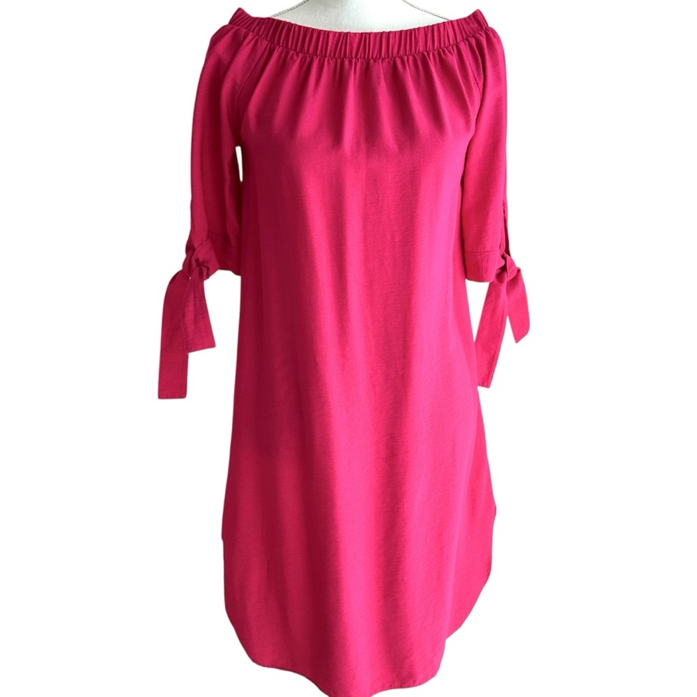 Joseph Ribkoff Fushia Off Shoulder Dress Size 6